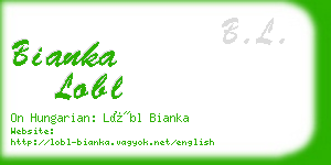 bianka lobl business card